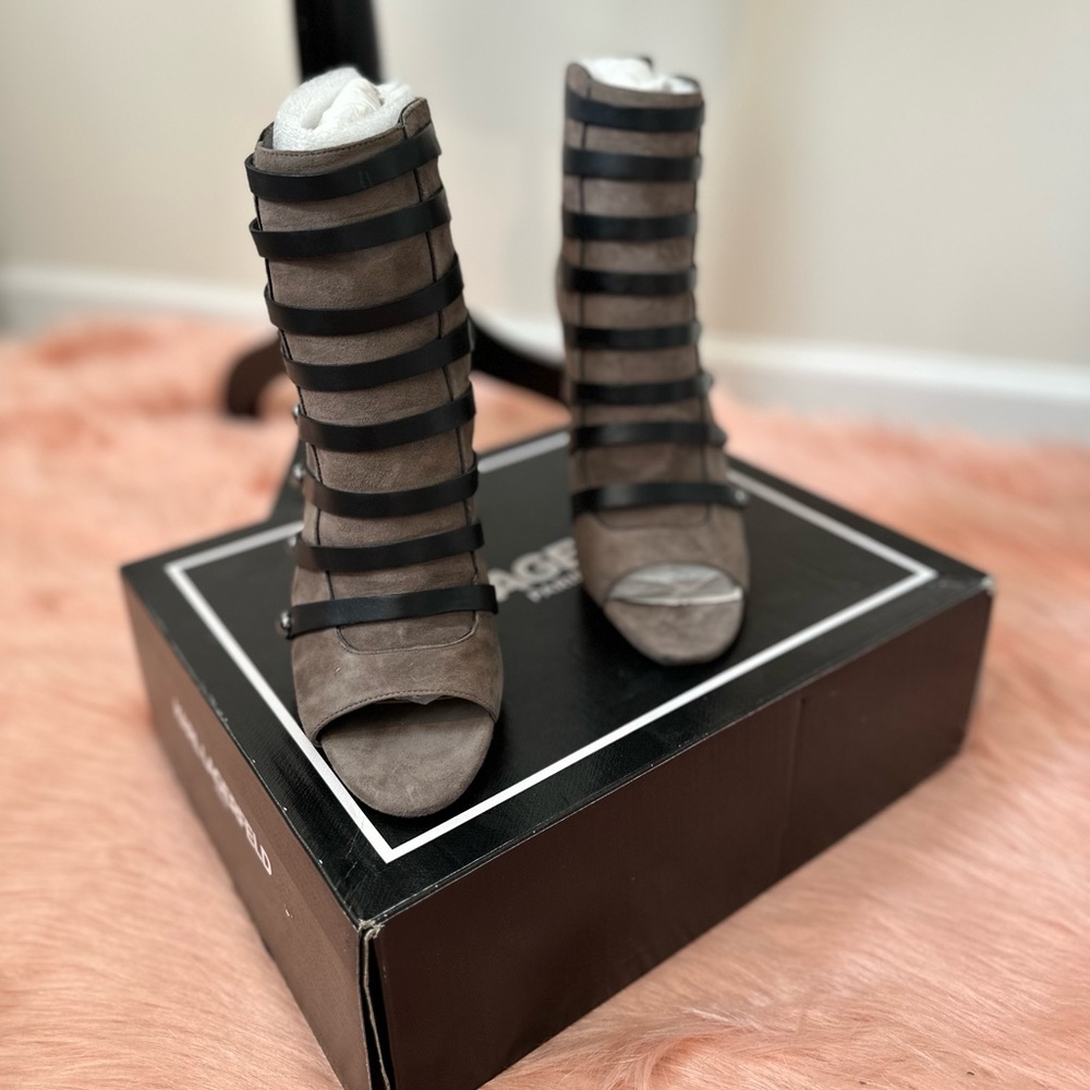 Karl Lagergeld Paris Gabby open toe boot - Picture 3 of 6